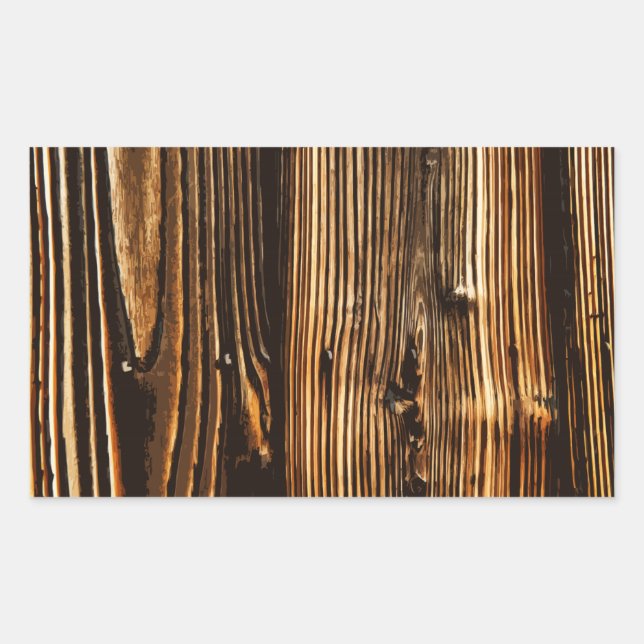 Adesivo Retangular Rich Dark Wood Grain (Frente)