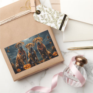 Adesivo Retangular Ridgeback Ridgeback Halloween Spooky