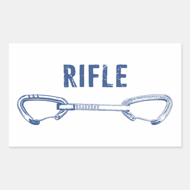 Adesivo Retangular Rifle Colorado Rock Escalando QuickDrake (Frente)