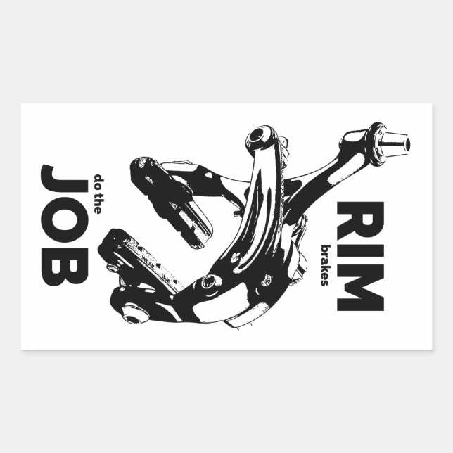 Adesivo Retangular Rim Brakes Faz Ciclismo De Trabalho (Frente)