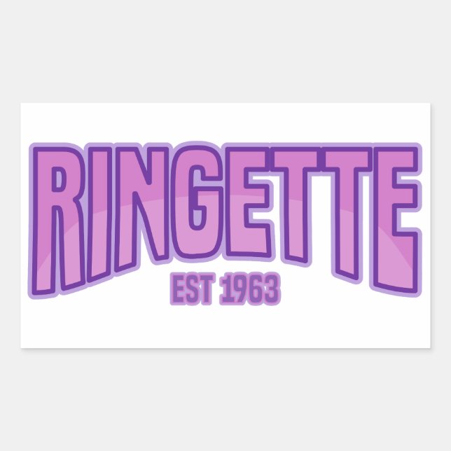 Adesivo Retangular Ringette Est. T-Shirt 1963 (Frente)