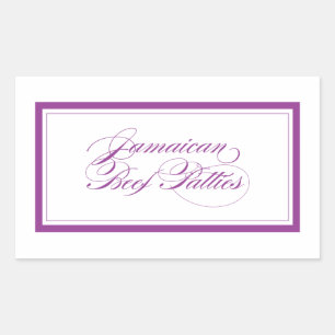 Adesivo Retangular Rissóis de carne de Custom_Jamaican