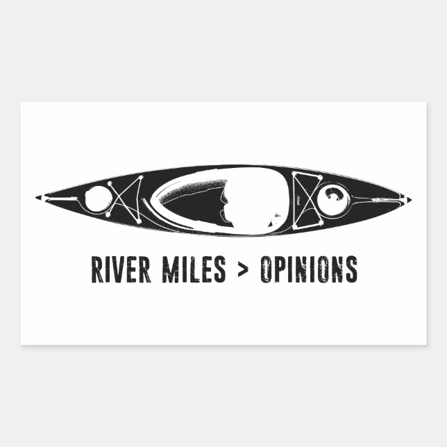Adesivo Retangular River Miles > Opinions Kayak (Frente)