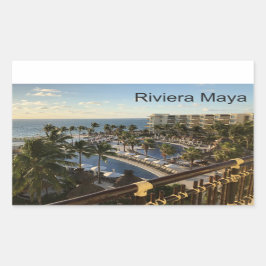 Adesivo Retangular Riviera Maya Cancun México - Retângulo com Autocol