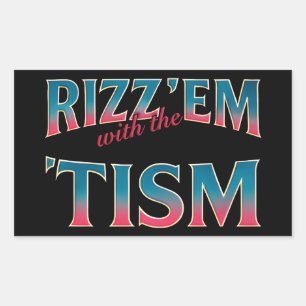 Adesivo Retangular Rizz Em Com O Tism Meme Autismo Guaxinim Engraçado