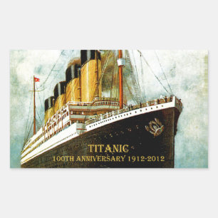 Adesivo Retangular RMS Titanic 100º Aniversário