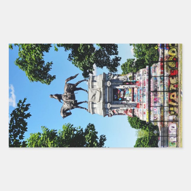 Adesivo Retangular Robert E. Lee Statue (Frente)