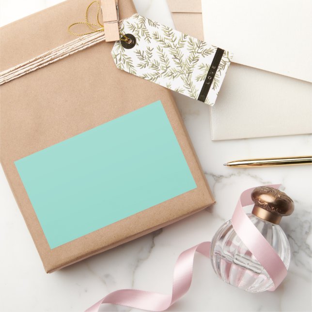 Adesivo Retangular Robin's Egg Blue (Presentear)