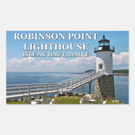 Adesivo Retangular Robinson Point Lighthouse, Maine Stickers