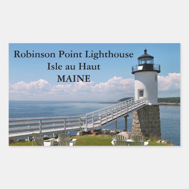 Adesivo Retangular Robinson Point Lighthouse, Maine Stickers (Frente)