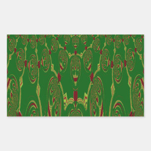 Adesivo Retangular Robôs Verdes