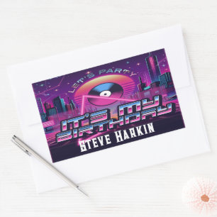 Adesivo Retangular Rockin Vaporwave