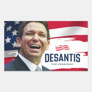 Adesivo Retangular Ron DeSantis para o Presidente 2024
