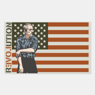 Adesivo Retangular Ron Paul Rolling Up Capas Sticker Set