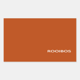 Adesivo Retangular Rooibos - cor vermelha castanho
