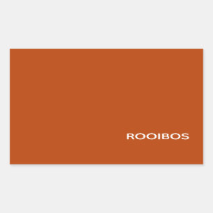 Adesivo Retangular Rooibos - cor vermelha castanho