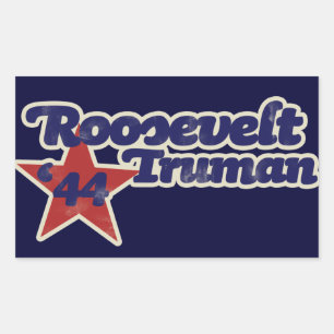 Adesivo Retangular Roosevelt Truman 1944