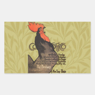 Adesivo Retangular Rooster francês Cocorico por Stenlen Art Poster