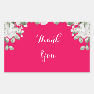 Adesivo Retangular rosa fúcsia