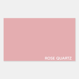 Adesivo Retangular Rosa Quartz - nome cor rosa