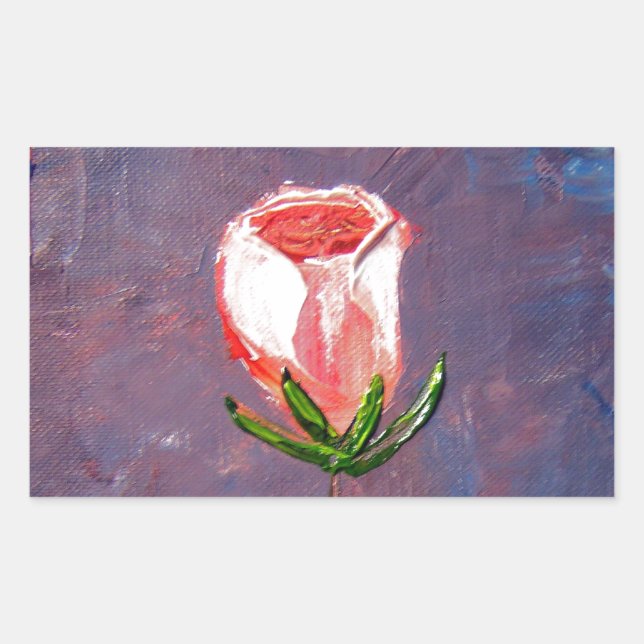 Adesivo Retangular Rosa solteiro (Frente)