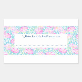Adesivo Retangular Rosas e Borboletas Bookboards para Personalizar
