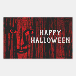Adesivo Retangular Rosto Assustador