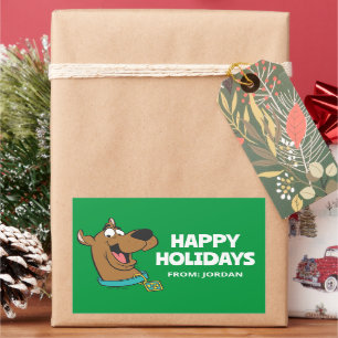 Adesivo Retangular Rosto Feliz Scooby-Doo Personalizado