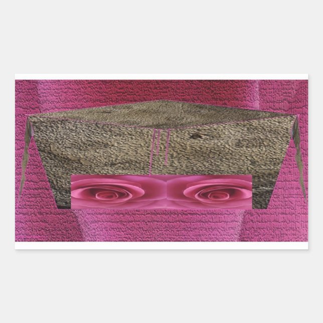 Adesivo Retangular Rosto Rosa Rosa Rosa Rosa Rosa Rosa Rosa Rosa. (Frente)