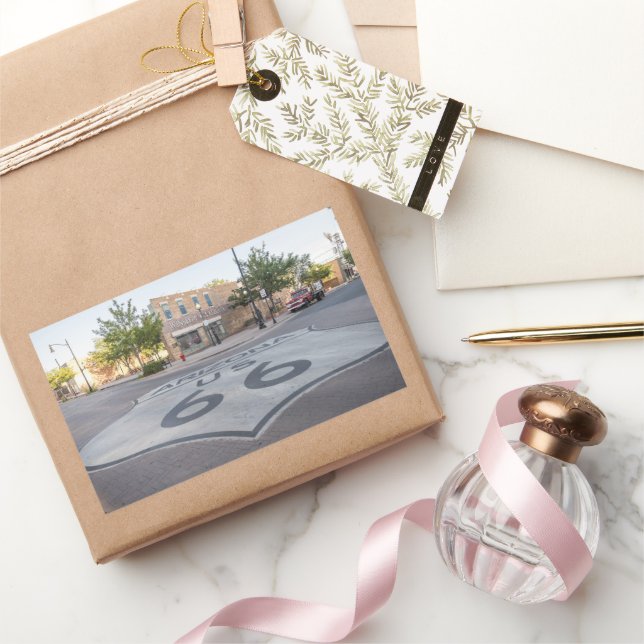 Adesivo Retangular Rota 66 Arizona Winslow (Presentear)