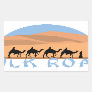 Adesivo Retangular Rota da Seda