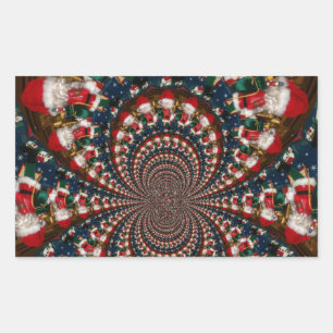 Adesivo Retangular Roteiros de Natal: Conjunto de Artigos de Arte de