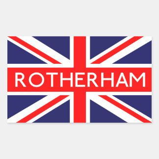 Adesivo Retangular Rotherham: Bandeira Britânica