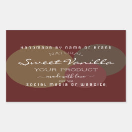 Adesivo Retangular Rotulagens modernas de empacotamento de produtos V