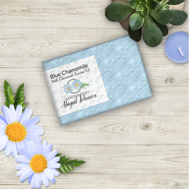 Adesivo Retangular Rótulo Artisan 🧼 Chamomile Soap (Criador carregado)