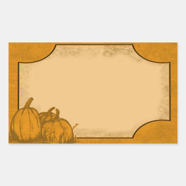 Adesivo Retangular Rótulo da Abóbora do País (Frente)