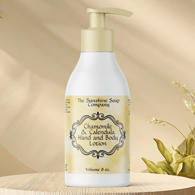 Adesivo Retangular Rótulo de Cosméticos em Papel Pergaminho Amarelo c (Criador carregado)