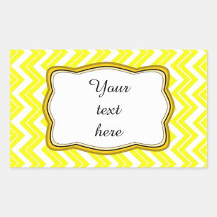 Adesivo Retangular Rótulo de Divisa Amarela