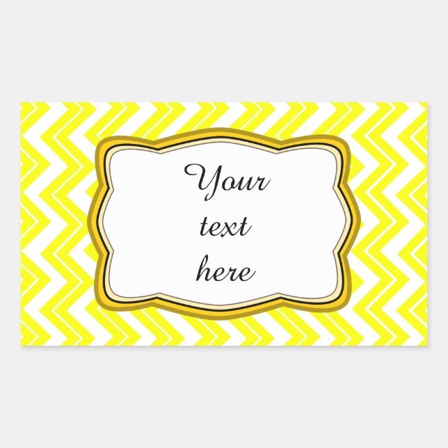 Adesivo Retangular Rótulo de Divisa Amarela (Frente)