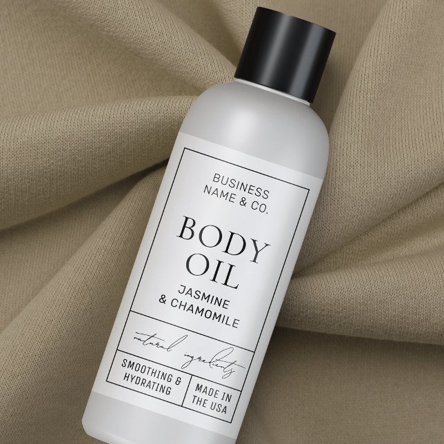 Adesivo Retangular Rótulo de Frasco Cosmético de 4 OZ 120 ml (Minimalist modern 4 OZ cosmo bottle wrap around label *verify size to ensure a good fit*)