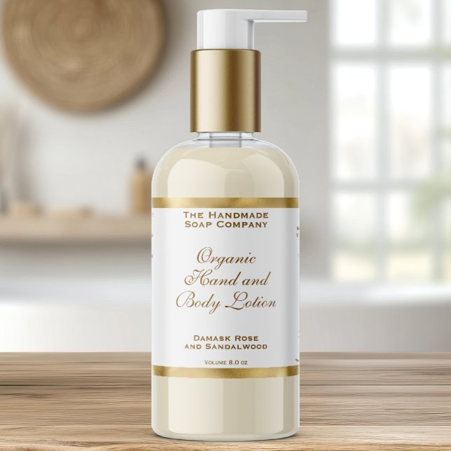 Adesivo Retangular Rótulo de Garrafa de Cosméticos em Branco Clássico (Criador carregado)
