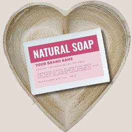 Adesivo Retangular rótulo de ingredientes de embalagem de sabão perso