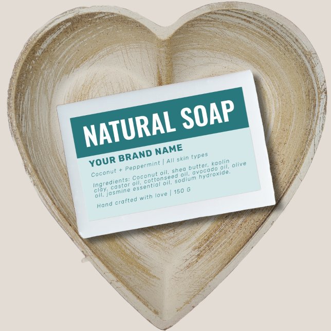 Adesivo Retangular rótulo de ingredientes de embalagem de sabão perso (Criador carregado)