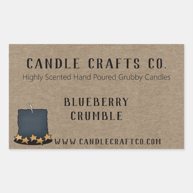 Adesivo Retangular Rótulo de Negócio de Destaque Personalizado do Paí (Frente)