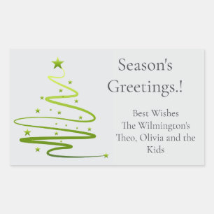 Adesivo Retangular Rótulo de Presente Retangular de Natal Razzle Dazz