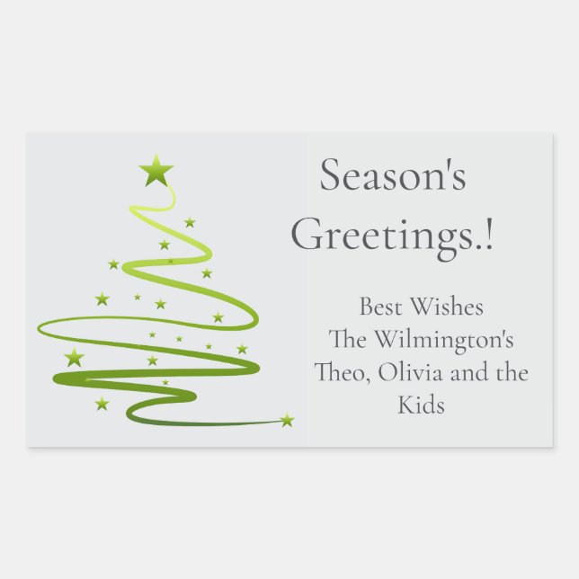 Adesivo Retangular Rótulo de Presente Retangular de Natal Razzle Dazz (Frente)