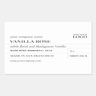Adesivo Retangular Rótulo de produto da Vintage Apothecary Candle ou