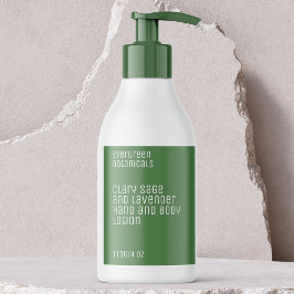Adesivo Retangular rótulo de produtos de beleza minimalista - verde e