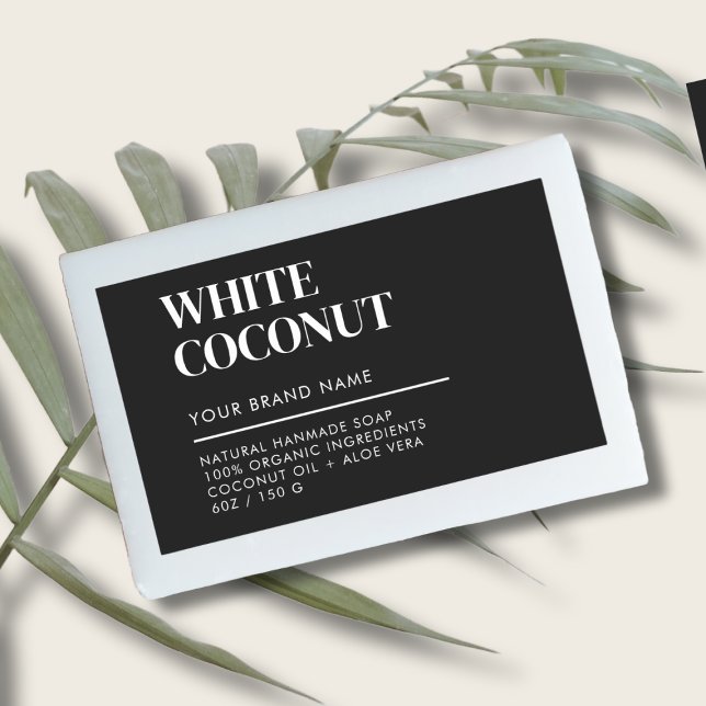 Adesivo Retangular Rótulo de sabão de embalagens de produtos modernos (Criador carregado)