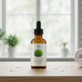 Adesivo Retangular Rótulo de Serum de Algas Marinhas Profissional Per